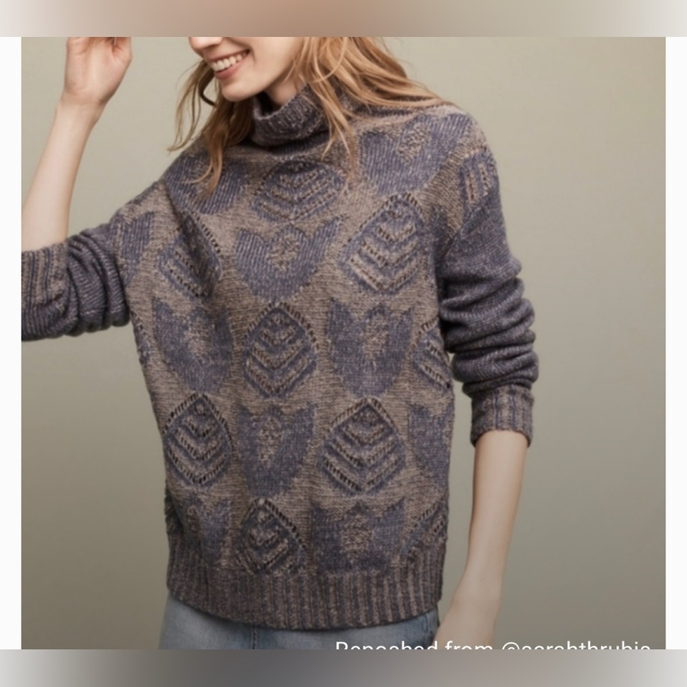 Anthropologie Folk By Hansel from Basel Foliage Mohair Blend Sweater Size Medium